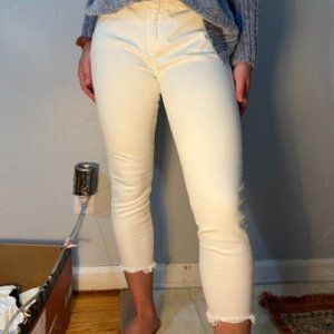 Loft White Slim Pocket Skinny Crop Jeans